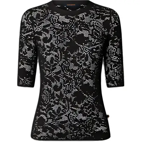 LOUIS VUITTON Floral Lace Knit Top