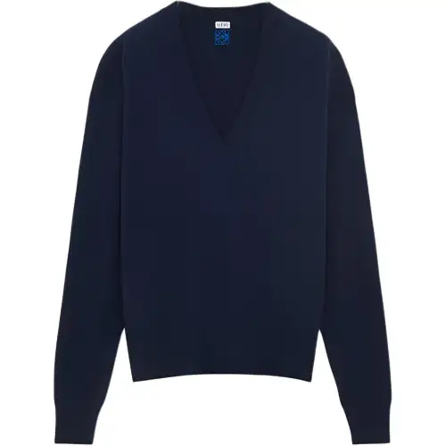 LOEWE Logo Embroidered V Neck Jumper