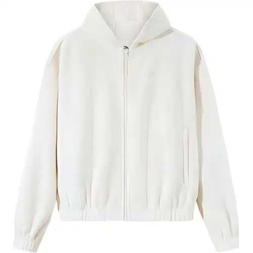 Anta Sports Life Collection Solid Color Zippers Hooded Comfortable And Breathable Fleece Lined Thermal Loose Fit