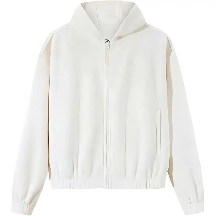 Anta Sports Life Collection Solid Color Zippers Hooded Comfortable And Breathable Fleece Lined Thermal Loose Fit