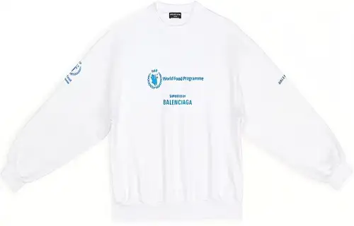 Balenciaga FW22 Sweatshirt Loose Fit Women's White