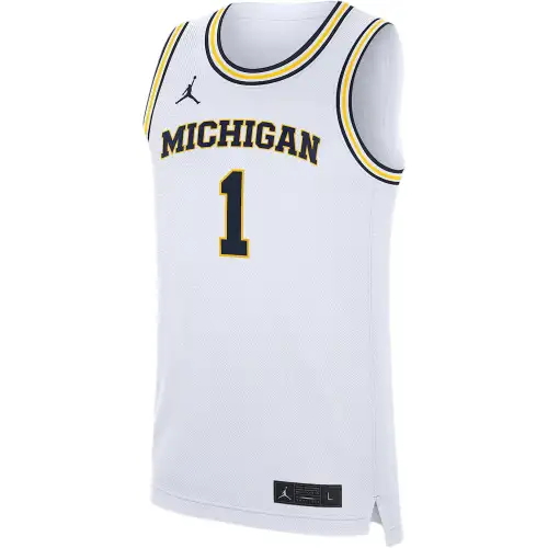 Jordan Michigan Wolverines Replica Men's Jordan Brand College Basketball Jersey