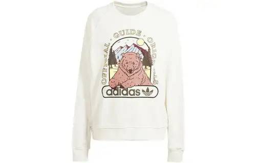 Adidas Originals Trefoil Collection Outfit Sweatshirt Women's White