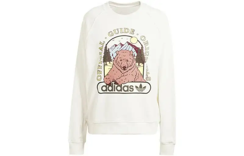 Adidas Originals Trefoil Collection Outfit Sweatshirt Women's White