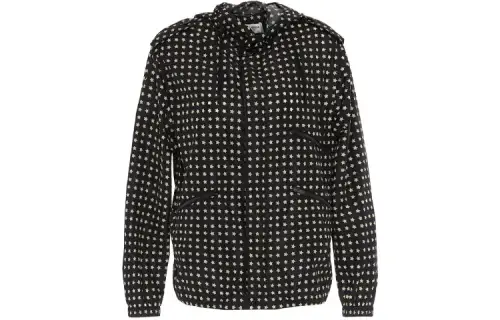SAINT LAURENT Jackets Women's Black Hooded Moderate Other