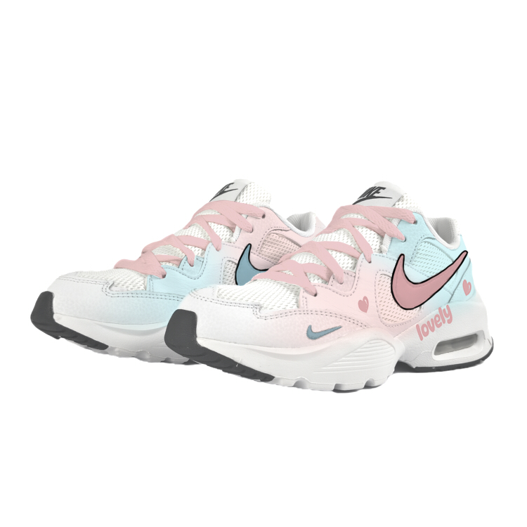 Nike Air Max Fusion Abrasion Resistant Slip Resistant Low top Running Shoes Women’s Pink Blue