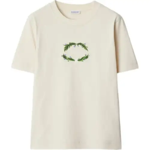 Burberry logo-embroidered cotton T-shirt