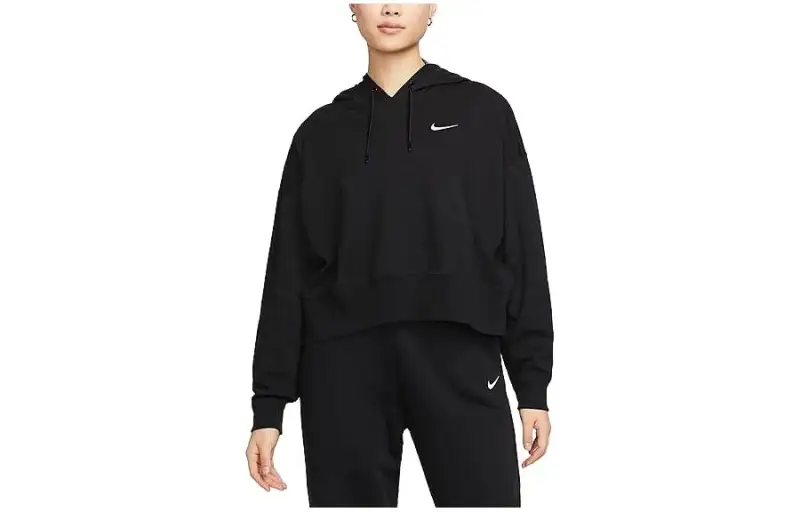 Nike Sweatshirts Women's Black Hooded Moderate Regular
