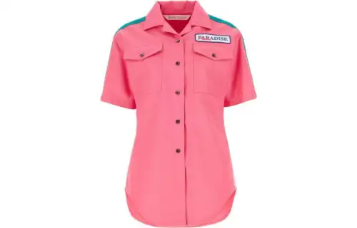 PALM ANGELS Logo Patch Buttoned Shirt