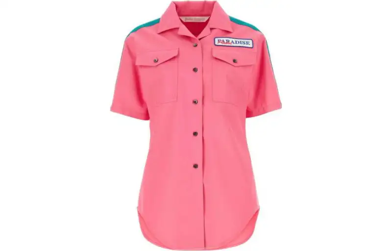 PALM ANGELS Logo Patch Buttoned Shirt