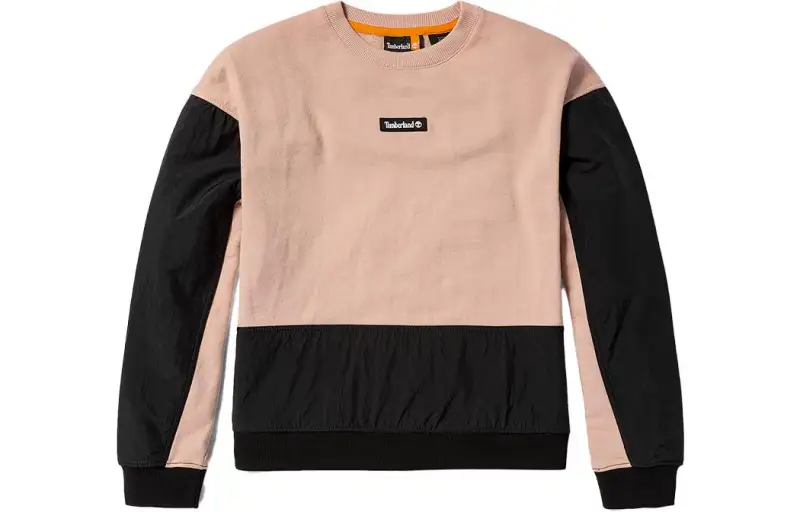 Timberland Sweatshirts Women's Light Pink Crew Neck Moderate Regular
