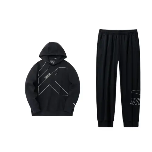 Anta Sweatshirt Set Unisex Black
