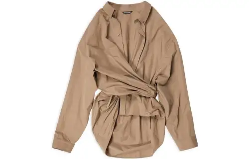 Balenciaga Shirts Women's Khaki Lapel Moderate Other