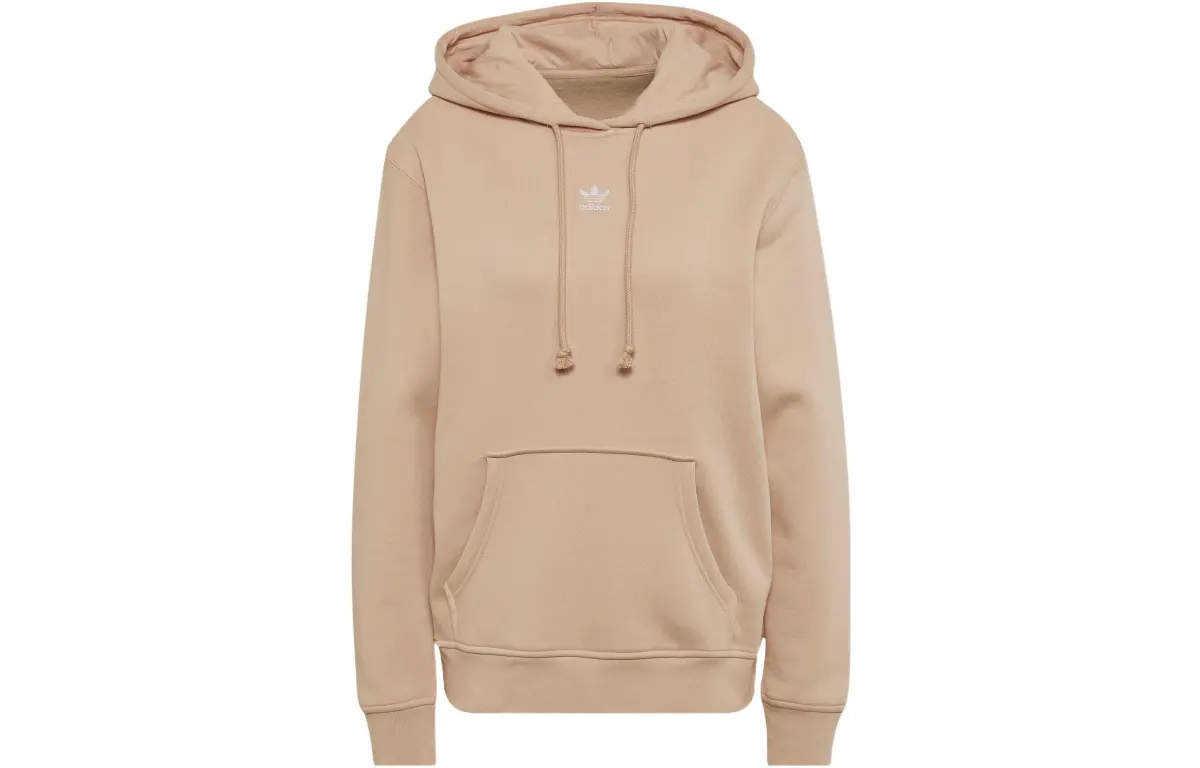 Adidas Originals Sweatshirts Women's Khaki Hooded Moderate Regular