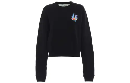 OFF WHITE Sweatshirts Women's Black Crew Neck Moderate Other