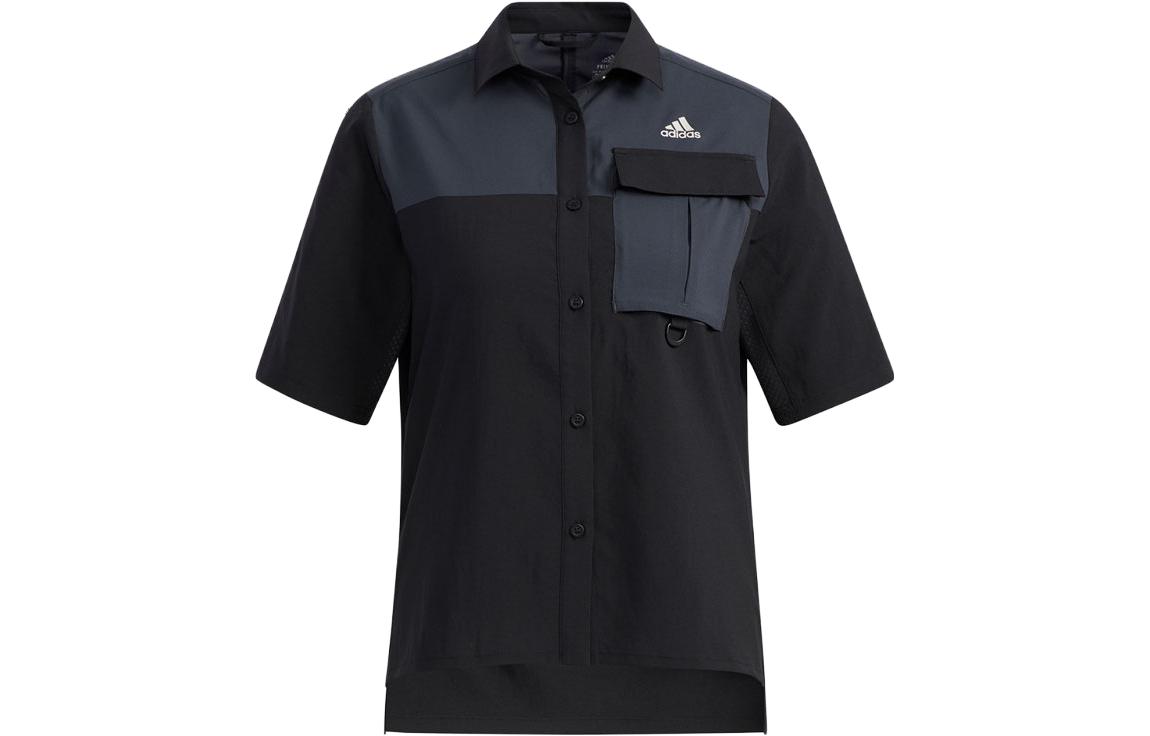 Женская рубашка adidas (черно-серая)