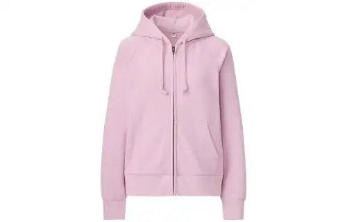UNIQLO Sweatshirts Women's Pink Hooded Thickened Regular