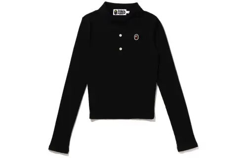 A BATHING APE Bape Polo Shirts Women's Polo Collar Moderate Straight Fit