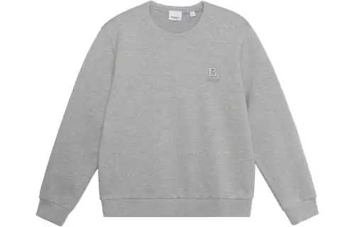 Burberry Logo Embroidered Hoodie Deep Blue