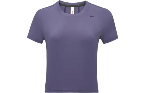 Reebok T-Shirts Women's Purple Crew Neck Moderate Straight Fit