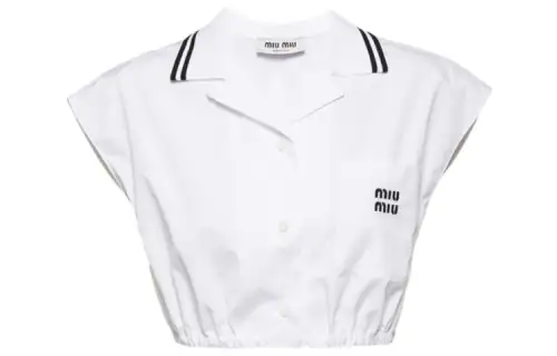 【Previous Season】logo-print poplin shirt