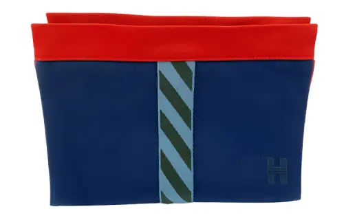 HERMES TROUSSE JIMETOU JUMPING Canvas Bag, Storage Bag, Clutch Toiletry Bag Unisex Red Blue