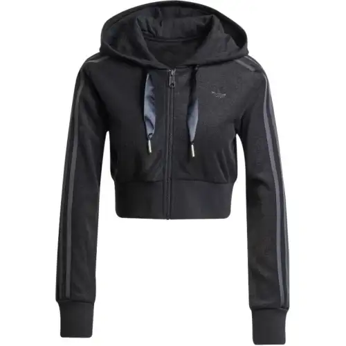 Adidas Originals Fz zip-up crop hoodie