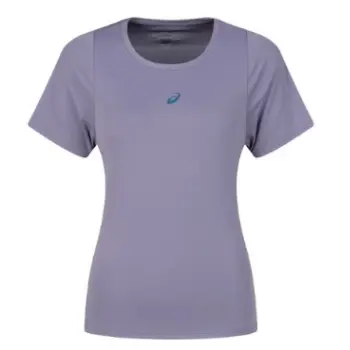 ASICS T Shirts Women's Purple Crew Neck Moderate Other