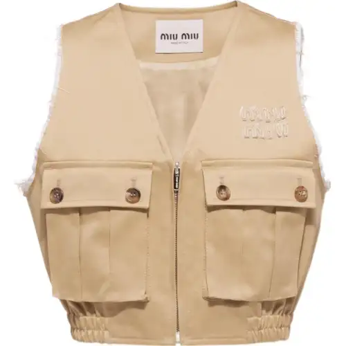 MIU MIU Logo Chino Vest