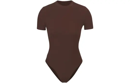 Skims Bodysuits Women's Cocoa Brown Crew Neck