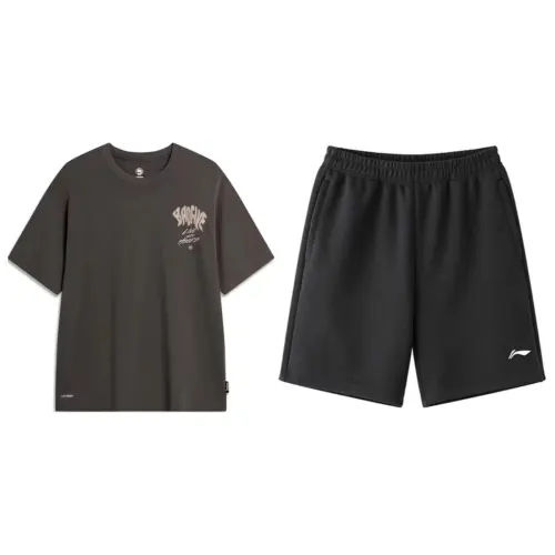 Li Ning Casual Sportswear Men's Crew Neck Moderate
