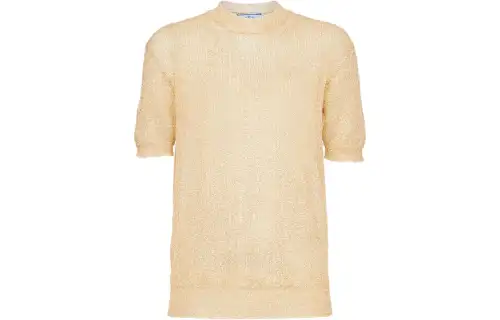 PRADA Knitwear Women's Yellow Crew Neck Moderate Other