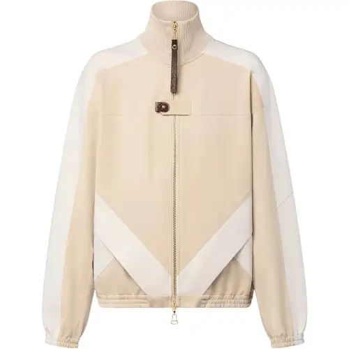 Lv Color Blocked Zip Up Jacket
