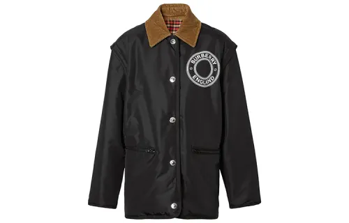 Burberry Jackets Women's Black Lapel Moderate Reversible