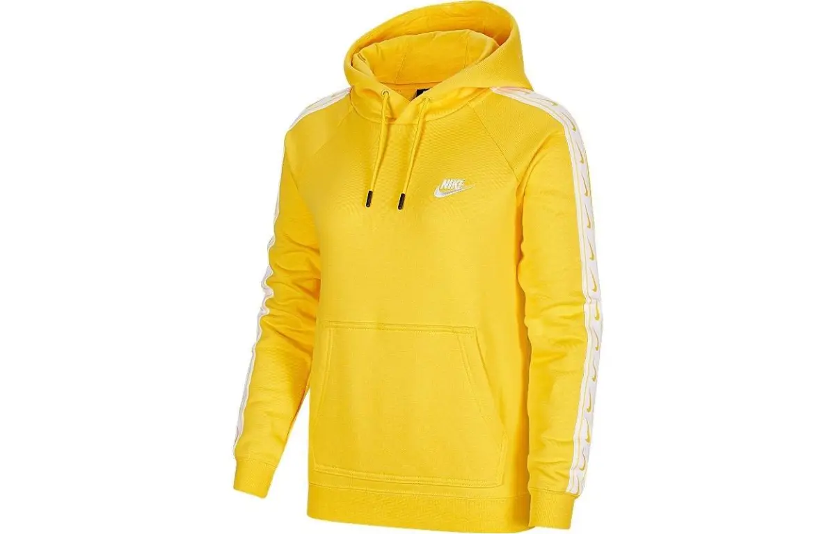 Nike Sweatshirts Women's Yellow Hooded Moderate Regular