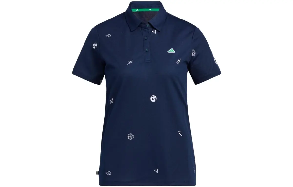 Adidas Polo Shirts Women's Marine Blue Polo Collar Moderate Other