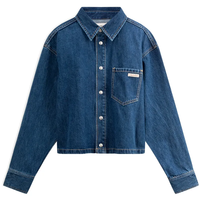 CALVIN KLEIN Shirt Women's Denim Blue