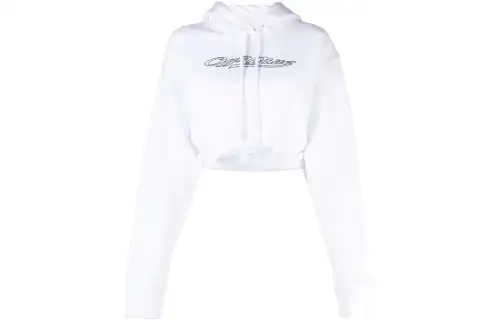 OFF WHITE Bling Cropped Hoodie