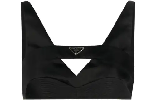 PRADA Camisoles Women's Black V Neck Moderate Other