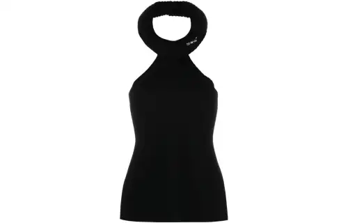 OFF WHITE Tubular Open Back Halterneck Top