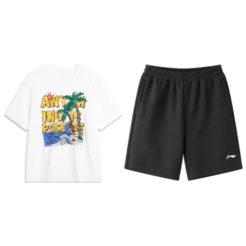 Li Ning Casual Sportswear Men's Crew Neck Moderate