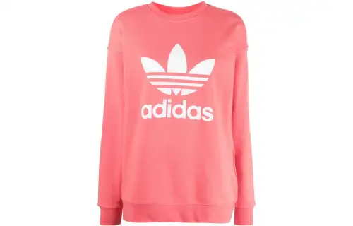 Adidas Originals Sweatshirts Women's Peach Pink Crew Neck Moderate Other