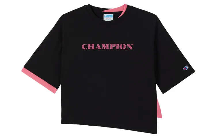 Champion Short Sleeved T Shirts Women's US Version