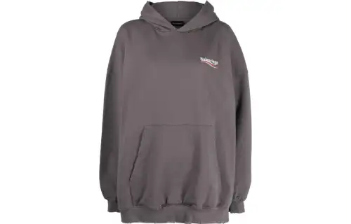 【Previous Season】Political Campaign oversized logo-print hoodie