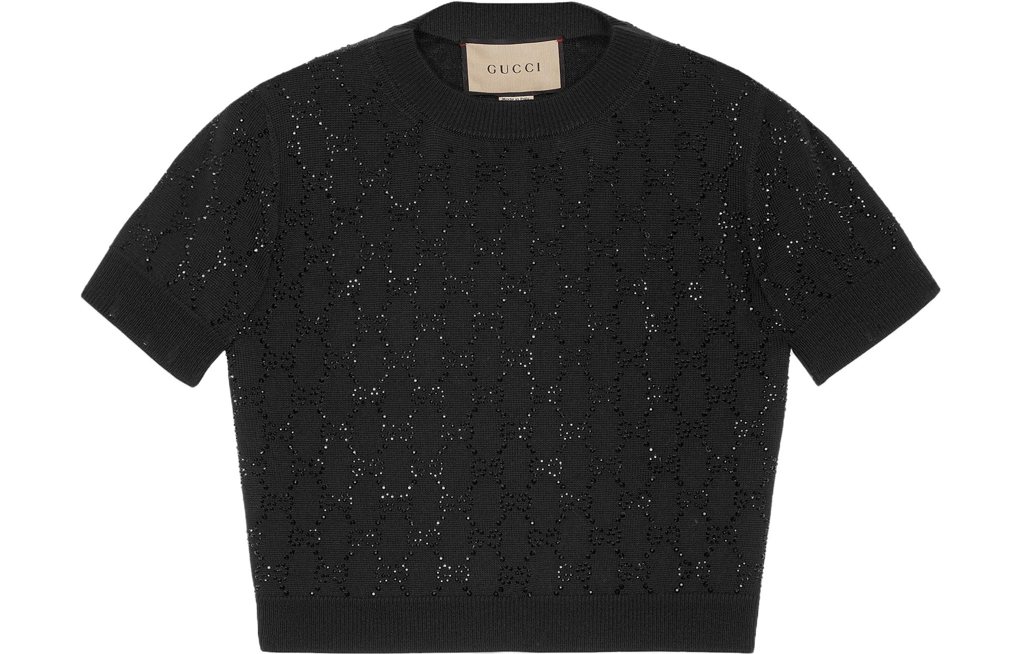Gucci Fine wool Gg crystal top