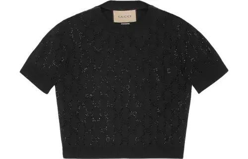 Gucci Fine wool Gg crystal top