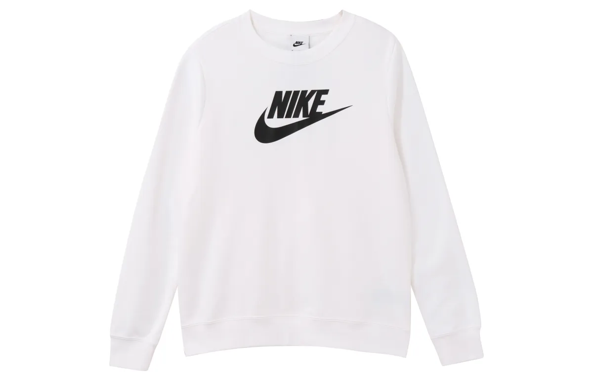 Nike Sportswear Club Fleece Women's Logo Crew-Neck Sweatshirt White