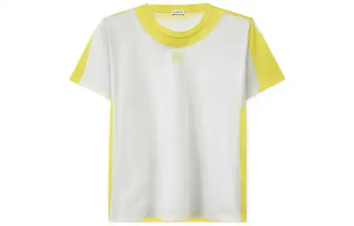 LOEWE Trompe L'Oeil T Shirt 'White/Yellow'