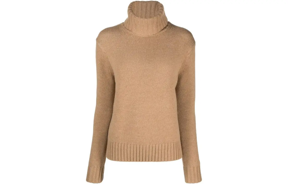 roll-neck wool jumper