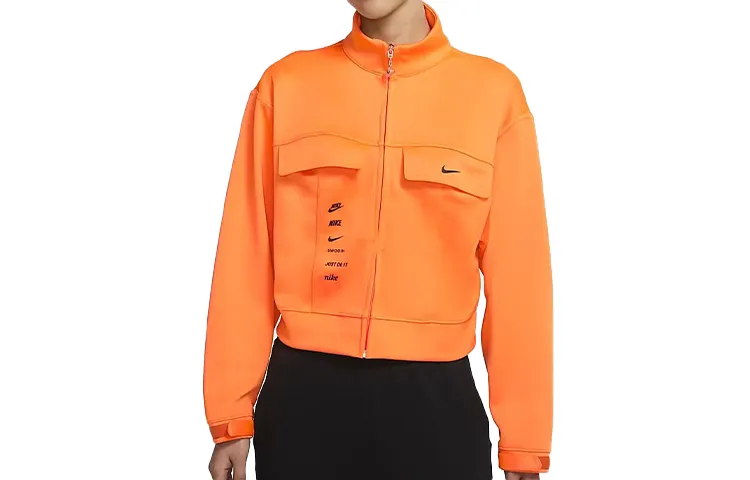 Nike Jackets Women's Orange Stand Collar Moderate Other